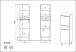 Midischrank >M-415< (BxHxT: 34x120x34 cm) in anthrazit | hellbraun
