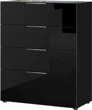 Kommode >M-404< (BxHxT: 83x102x42 cm) in schwarz -...