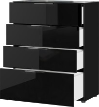 Kommode >M-404< (BxHxT: 83x102x42 cm) in schwarz - 83x102x42cm (BxHxT)