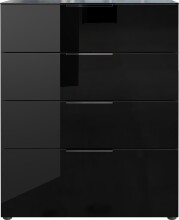 Kommode >M-404< (BxHxT: 83x102x42 cm) in schwarz - 83x102x42cm (BxHxT)