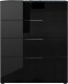 Kommode >M-404< (BxHxT: 83x102x42 cm) in schwarz - 83x102x42cm (BxHxT)