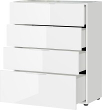 Kommode >M-404< (BxHxT: 83x102x42 cm) in weiss - 83x102x42cm (BxHxT)