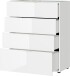 Kommode >M-404< (BxHxT: 83x102x42 cm) in weiss - 83x102x42cm (BxHxT)