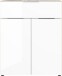 Kommode >M-404< (BxHxT: 83x102x42 cm) in braun | weiss - 83x102x42cm (BxHxT)