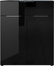 Kommode >M-404< (BxHxT: 83x102x42 cm) in schwarz - 83x102x42cm (BxHxT)