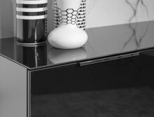 Kommode >M-404< (BxHxT: 83x102x42 cm) in schwarz - 83x102x42cm (BxHxT)