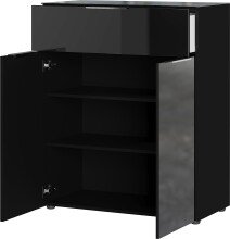 Kommode >M-404< (BxHxT: 83x102x42 cm) in schwarz - 83x102x42cm (BxHxT)