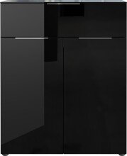 Kommode >M-404< (BxHxT: 83x102x42 cm) in schwarz - 83x102x42cm (BxHxT)