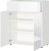 Kommode >M-404< (BxHxT: 83x102x42 cm) in weiss - 83x102x42cm (BxHxT)