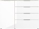 Sideboard >M-404< (BxHxT: 134x102x42 cm) in braun | weiss - 134x102x42cm (BxHxT)