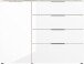 Sideboard >M-404< (BxHxT: 134x102x42 cm) in braun | weiss - 134x102x42cm (BxHxT)