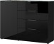 Sideboard >M-404< (BxHxT: 134x102x42 cm) in schwarz - 134x102x42cm (BxHxT)