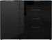 Sideboard >M-404< (BxHxT: 134x102x42 cm) in schwarz - 134x102x42cm (BxHxT)