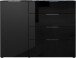 Sideboard >M-404< (BxHxT: 134x102x42 cm) in schwarz - 134x102x42cm (BxHxT)