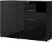 Sideboard >M-404< (BxHxT: 134x102x42 cm) in schwarz - 134x102x42cm (BxHxT)