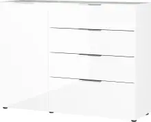 Sideboard >M-404< (BxHxT: 134x102x42 cm) in weiss -...