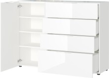 Sideboard >M-404< (BxHxT: 134x102x42 cm) in weiss - 134x102x42cm (BxHxT)