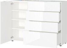 Sideboard >M-404< (BxHxT: 134x102x42 cm) in weiss - 134x102x42cm (BxHxT)