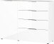 Sideboard >M-404< (BxHxT: 134x102x42 cm) in weiss - 134x102x42cm (BxHxT)