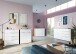 Sideboard >M-404< (BxHxT: 184x102x42 cm) in braun | weiss - 184x102x42cm (BxHxT)