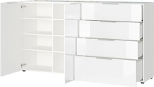 Sideboard >M-404< (BxHxT: 184x102x42 cm) in weiss - 184x102x42cm (BxHxT)