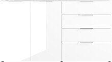 Sideboard >M-404< (BxHxT: 184x102x42 cm) in weiss - 184x102x42cm (BxHxT)