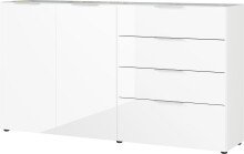 Sideboard >M-404< (BxHxT: 184x102x42 cm) in weiss - 184x102x42cm (BxHxT)