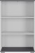 Bücherregal >M-416< (BxHxT: 80x123x40 cm) in grau | anthrazit