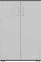 Kommode >M-416< (BxHxT: 80x123x40 cm) in grau | anthrazit - 80x123x40cm (BxHxT)
