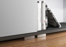 Kommode >M-416< (BxHxT: 80x123x40 cm) in grau | anthrazit - 80x123x40cm (BxHxT)
