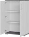Kommode >M-416< (BxHxT: 80x123x40 cm) in grau | anthrazit - 80x123x40cm (BxHxT)