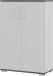 Kommode >M-416< (BxHxT: 80x123x40 cm) in grau | anthrazit - 80x123x40cm (BxHxT)