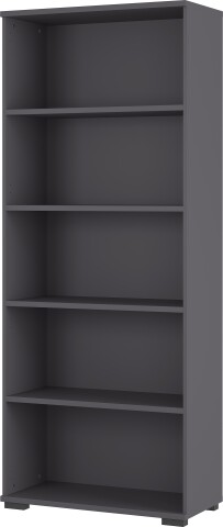 Bücherregal >M-416< (BxHxT: 80x200x40 cm) in anthrazit - 80x200x40cm (BxHxT)