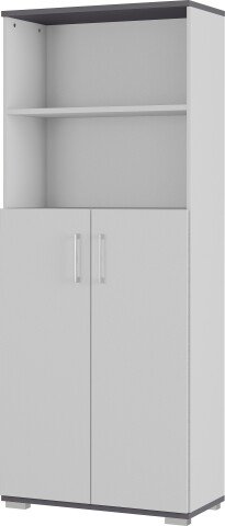 Aktenschrank >M-416< (BxHxT: 80x200x40 cm) in grau | anthrazit