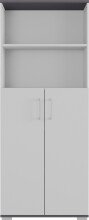 Aktenschrank >M-416< (BxHxT: 80x200x40 cm) in grau | anthrazit