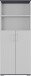 Aktenschrank >M-416< (BxHxT: 80x200x40 cm) in grau | anthrazit