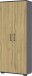 Aktenschrank >M-416< (BxHxT: 80x200x40 cm) in anthrazit | hellbraun
