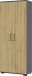 Aktenschrank >M-416< (BxHxT: 80x200x40 cm) in anthrazit | hellbraun