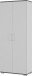 Aktenschrank >M-416< (BxHxT: 80x200x40 cm) in grau | anthrazit