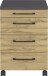 Rollcontainer >M-416< (BxHxT: 42x61x49 cm) in anthrazit | hellbraun