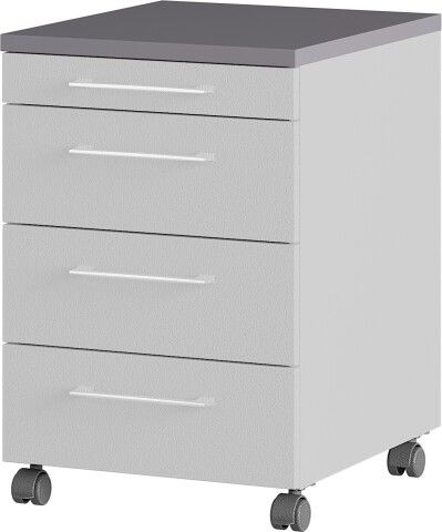 Rollcontainer >M-416< (BxHxT: 42x61x49 cm) in grau | anthrazit