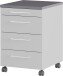 Rollcontainer >M-416< (BxHxT: 42x61x49 cm) in grau | anthrazit