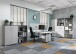 Schreibtisch >M-416< (BxHxT: 160x80x80 cm) in grau | silber - 160x80x80 (BxHxT)