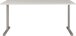 Schreibtisch >M-416< (BxHxT: 180x80x80 cm) in grau | silber - 180x80x80 (BxHxT)