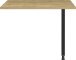 Schreibtisch >M-416< (BxHxT: 80x80x80 cm) in hellbraun | schwarz