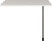 Schreibtisch >M-416< (BxHxT: 80x80x80 cm) in grau | silber - 80x80x80cm (BxHxT)