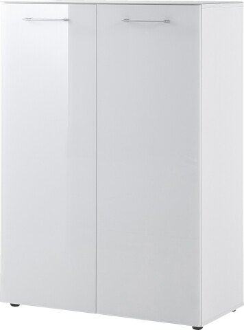 Kommode >M-406< (BxHxT: 88x120x40 cm) in weiss - 88x120x40cm (BxHxT)