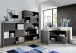 Schreibtisch >M-411< (BxHxT: 120x76x120 cm) in anthrazit | braun