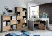 Schreibtisch >M-411< (BxHxT: 120x76x120 cm) in anthrazit | braun