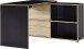 Schreibtisch >M-411< (BxHxT: 120x76x120 cm) in anthrazit | braun